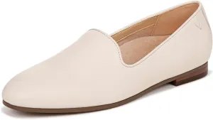 Vionic Women’s North Willa Comfort Flats- Supportive Slip-On Walking Flats with Arch Support Cream White Leather 7 Medium
