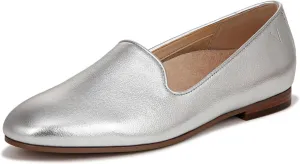 Vionic Women’s North Willa Comfort Flats- Supportive Slip-On Walking Flats with Arch Support Silver Metallic Leather 11 Medium