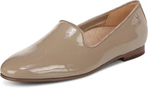 Vionic Womens North Willa Comfort Flats- Supportive Walking Shoes for Heel Pain, Plantar Fasciitis with an Arch Support Taupe Pat Leather 6.5 Medium