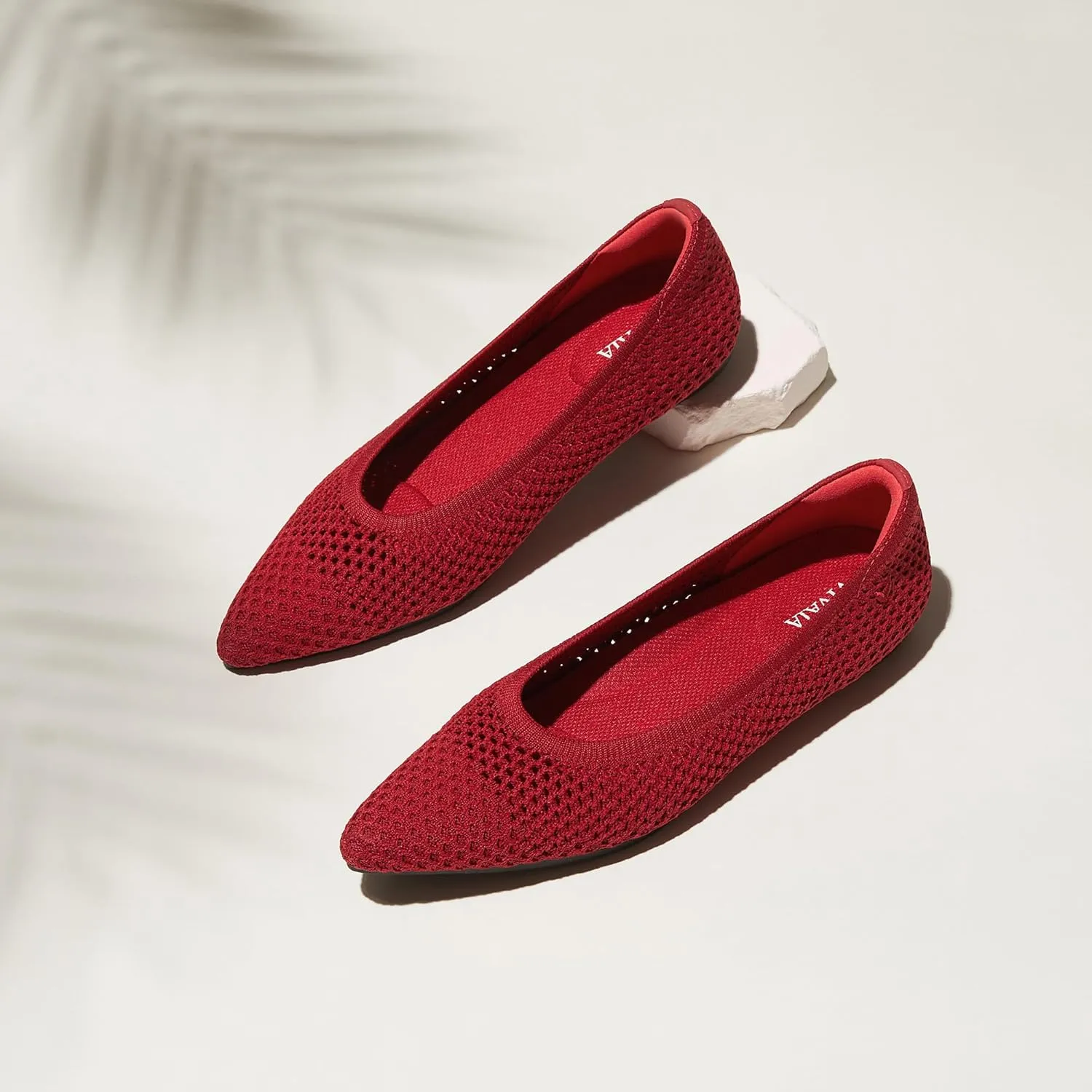 VIVAIA Aria 5 Functional Women's Flats Slip on Pointed-Toe Flats Shoes with Arch Support Counter Padding Washable Ballet Shoes for Work