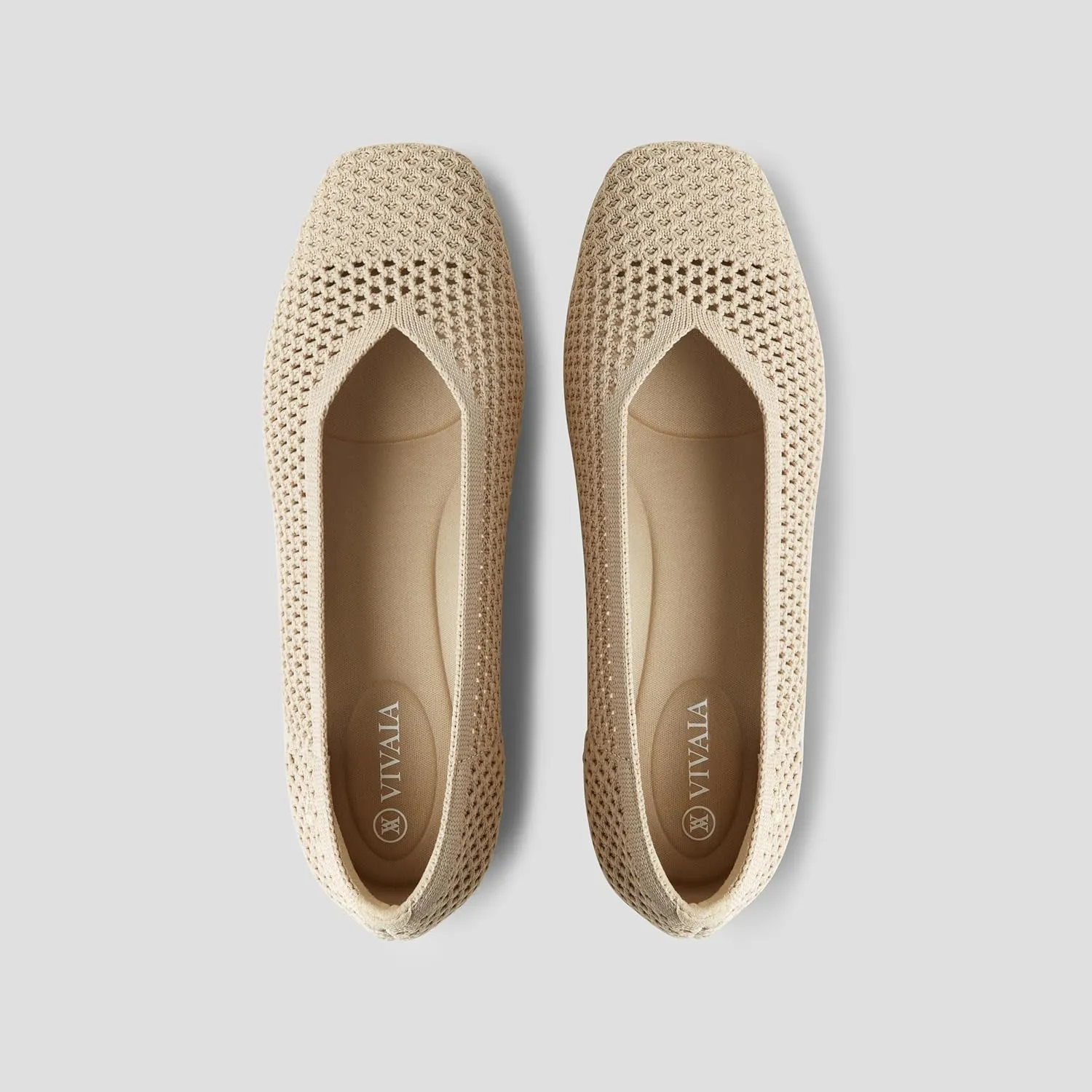 VIVAIA Margot 2.0 Women's Casual Flats Slip on Washable Ballet Flats Shoes Comfortable Square-Toe Style