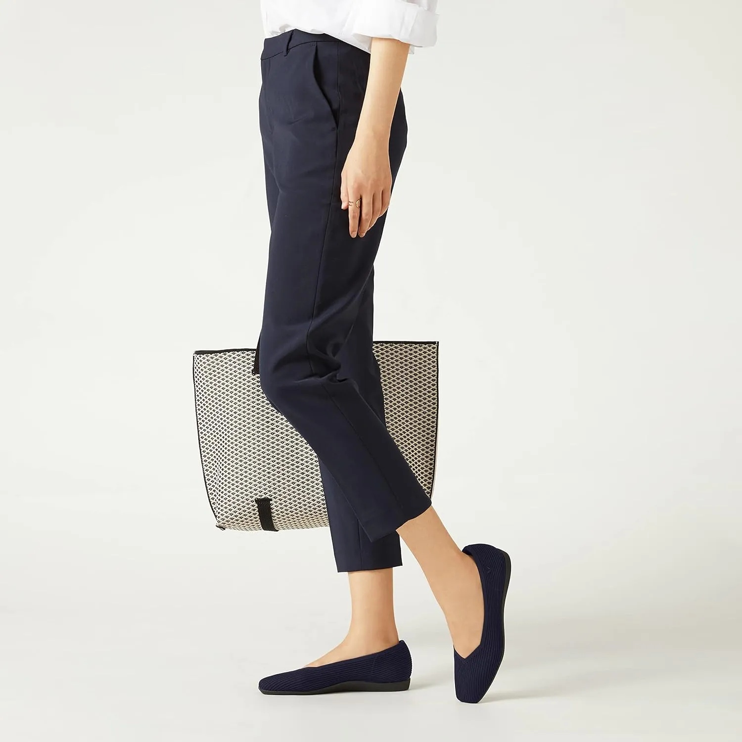 VIVAIA Margot Walker Women's Lightweight Square Toe V Cut Flats Slip on Washable Casual Flats