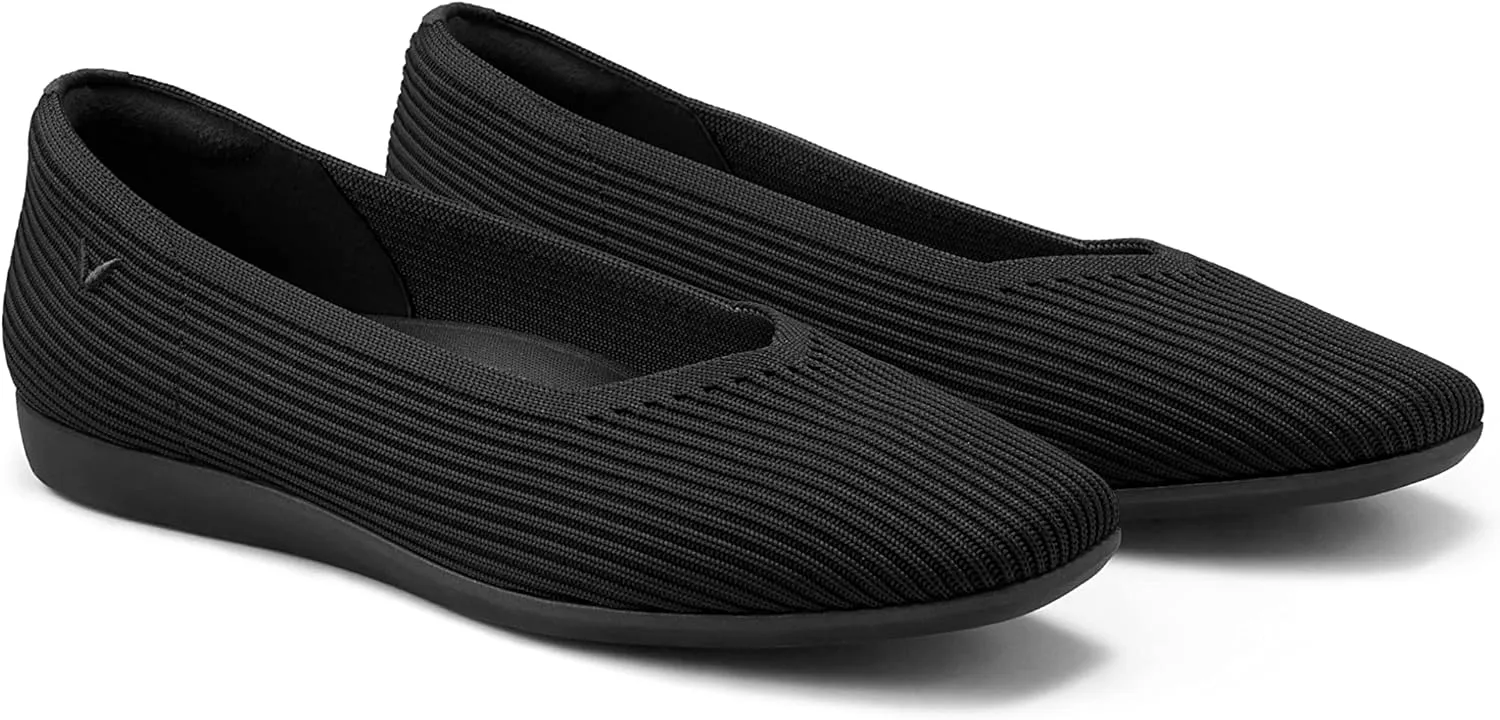 VIVAIA Margot Walker Women's Lightweight Square Toe V Cut Flats Slip on Washable Casual Flats