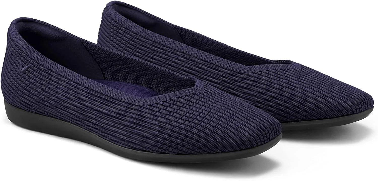 VIVAIA Margot Walker Women's Lightweight Square Toe V Cut Flats Slip on Washable Casual Flats