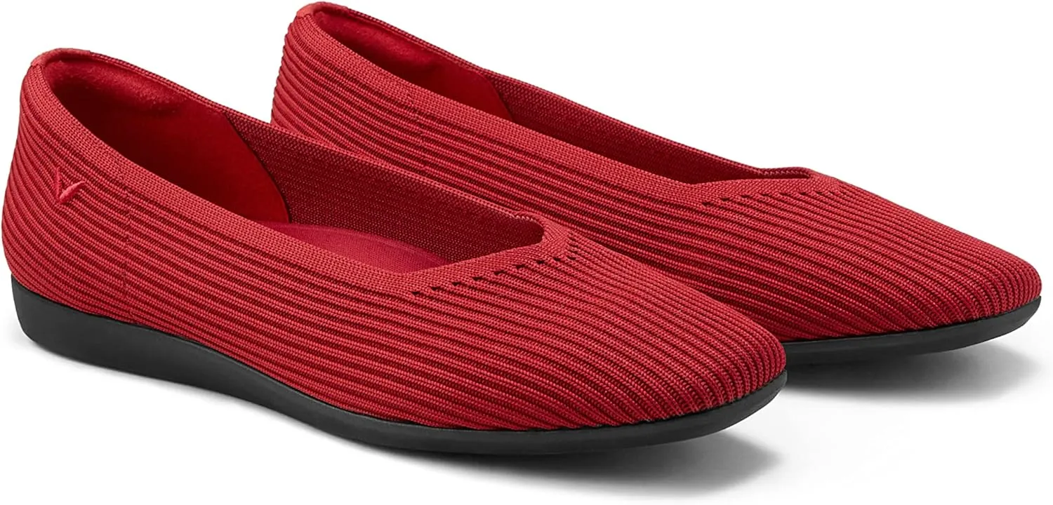 VIVAIA Margot Walker Women's Lightweight Square Toe V Cut Flats Slip on Washable Casual Flats