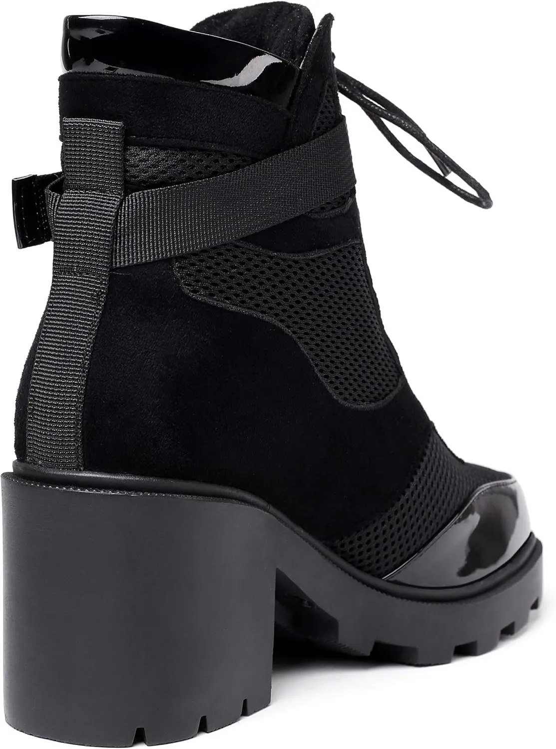 vivianly Women's Ankle Booties Chunky Lace Up Combat Boots Tactical Military Booty Winter Shoes