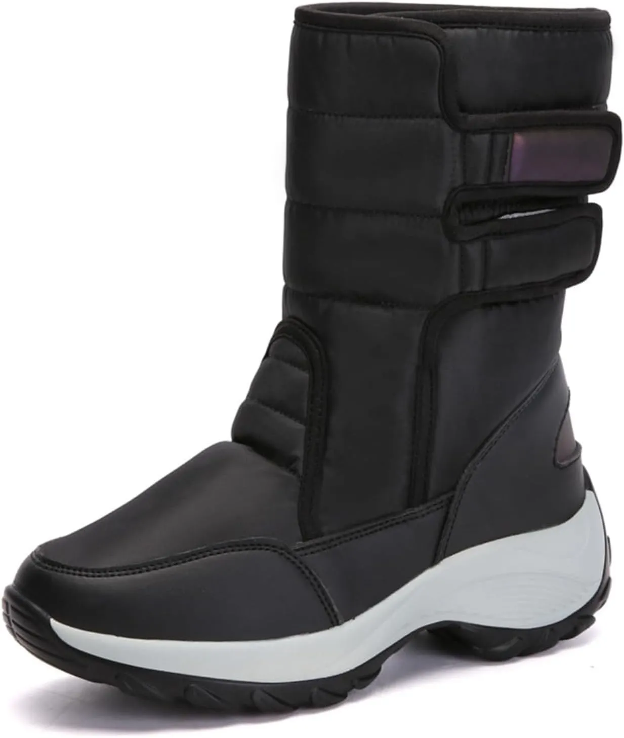 Warm Snow Boots for Women Winter High Top Bootie Anti-Slip Fur Lined Ankle Short Boots Waterproof Slip On Outdoor Shoes
