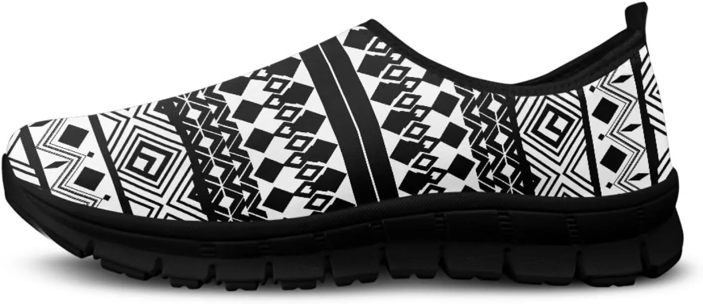 Western Aztec Slip on Shoes for Men Casual Sport Shoes Hands Free Shoes No Laces Casual Loafers Running Sneakers