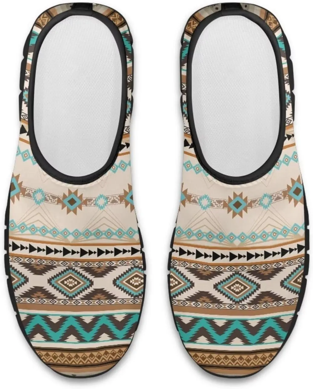 Western Aztec Slip on Shoes for Men Casual Sport Shoes Hands Free Shoes No Laces Casual Loafers Running Sneakers