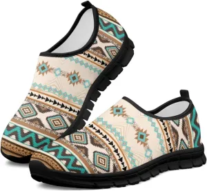 Western Aztec Slip on Shoes for Men Casual Sport Shoes Hands Free Shoes No Laces Casual Loafers Running Sneakers