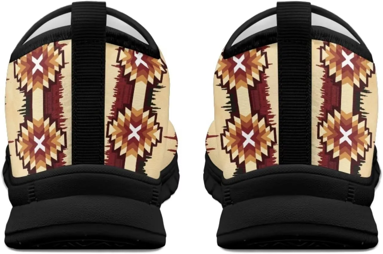 Western Aztec Slip on Shoes for Men Casual Sport Shoes Hands Free Shoes No Laces Casual Loafers Running Sneakers