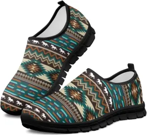 Western Aztec Slip on Shoes for Men Casual Sport Shoes Hands Free Shoes No Laces Casual Loafers Running Sneakers