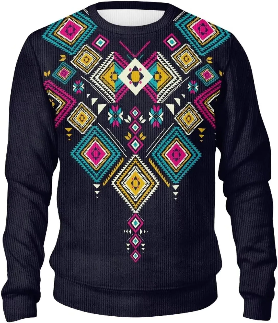 Western Shirt for Womens Native American Aztec Print Crewneck Sweatshirt Pullover