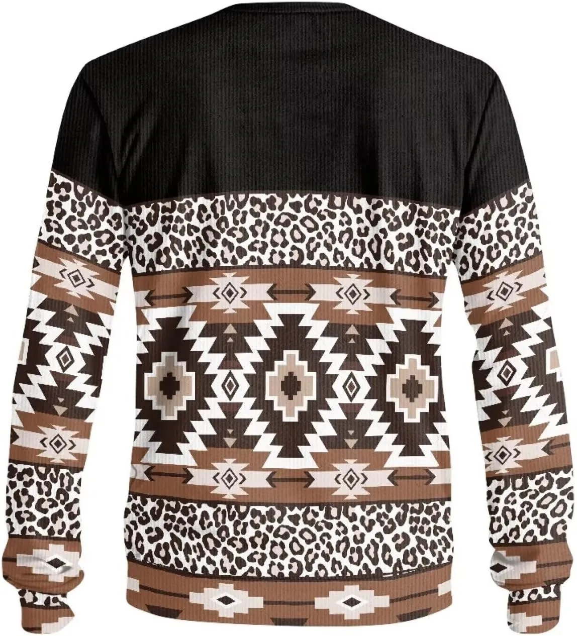 Western Shirt for Womens Native American Aztec Print Crewneck Sweatshirt Pullover