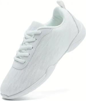 White Cheer Shoes for Girls Womens cheer shoes Youth girls Cheerleading shoes Competition Gear Dance Tennis Sports Training Athletic Comfortable Flats Breathable Soft kids cheer sneakers