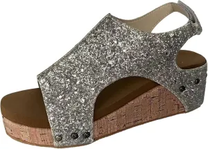 Wide Width Platform Wedge Sandals For Women Summer Dressy,Womens Open Toe Buckle Ankle Strap Cork Orthopedic Sandals Women's Slip On Beach Walking Shoes