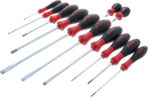 Wiha 30297 12-Piece Slotted and Phillips Screwdriver Set with Soft Finish Handles