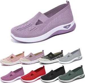 Women's Athletic Hiking Barefoot Shoes Woven Orthopedic Breathable Soft Shoes Hands Free Slip in Sneakers for Walking Trave