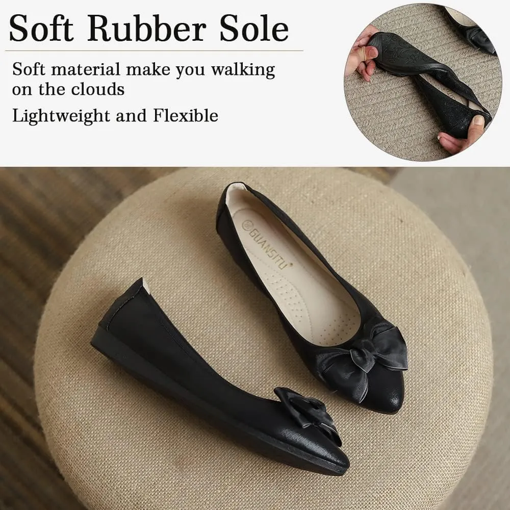 Women's Ballet Flats Foldable Casual Sparkly Rhinestone Wedding Comfort Slip on Walking Flat Shoes Ballerina Shoes