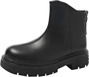 Womens Black Ankle Boots Country Boots Womens Work Boot Lady Boots for Women On Womens Flat Black Ankle Boots Ankle Bootie for Women Low Heel