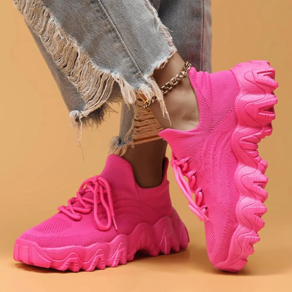 Women's Breathable Mesh Casual Sneakers – Lace-Up and Slip-On Design, Low-Top Summer Shoes for Comfort and Style
