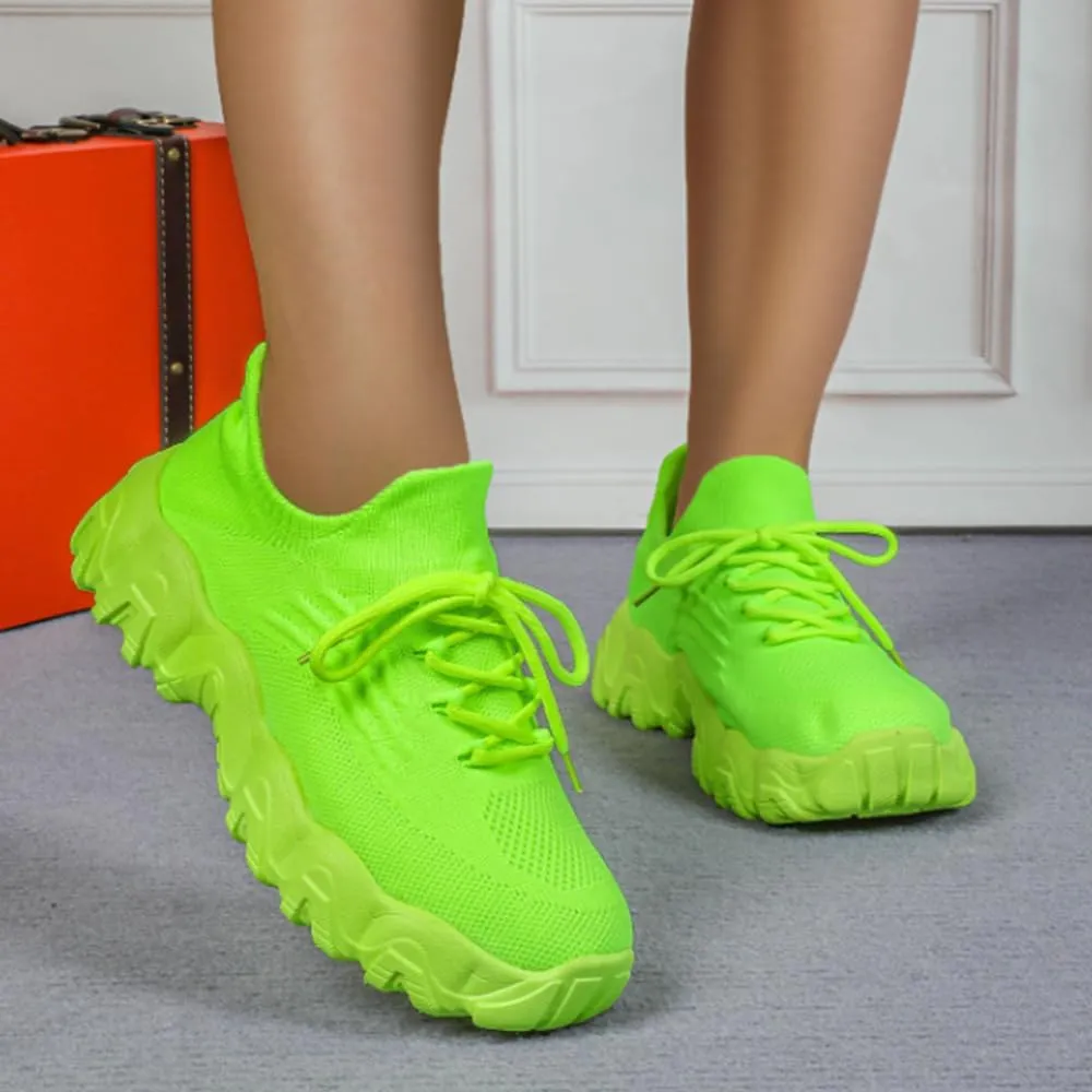 Women's Breathable Mesh Casual Sneakers – Lace-Up and Slip-On Design, Low-Top Summer Shoes for Comfort and Style