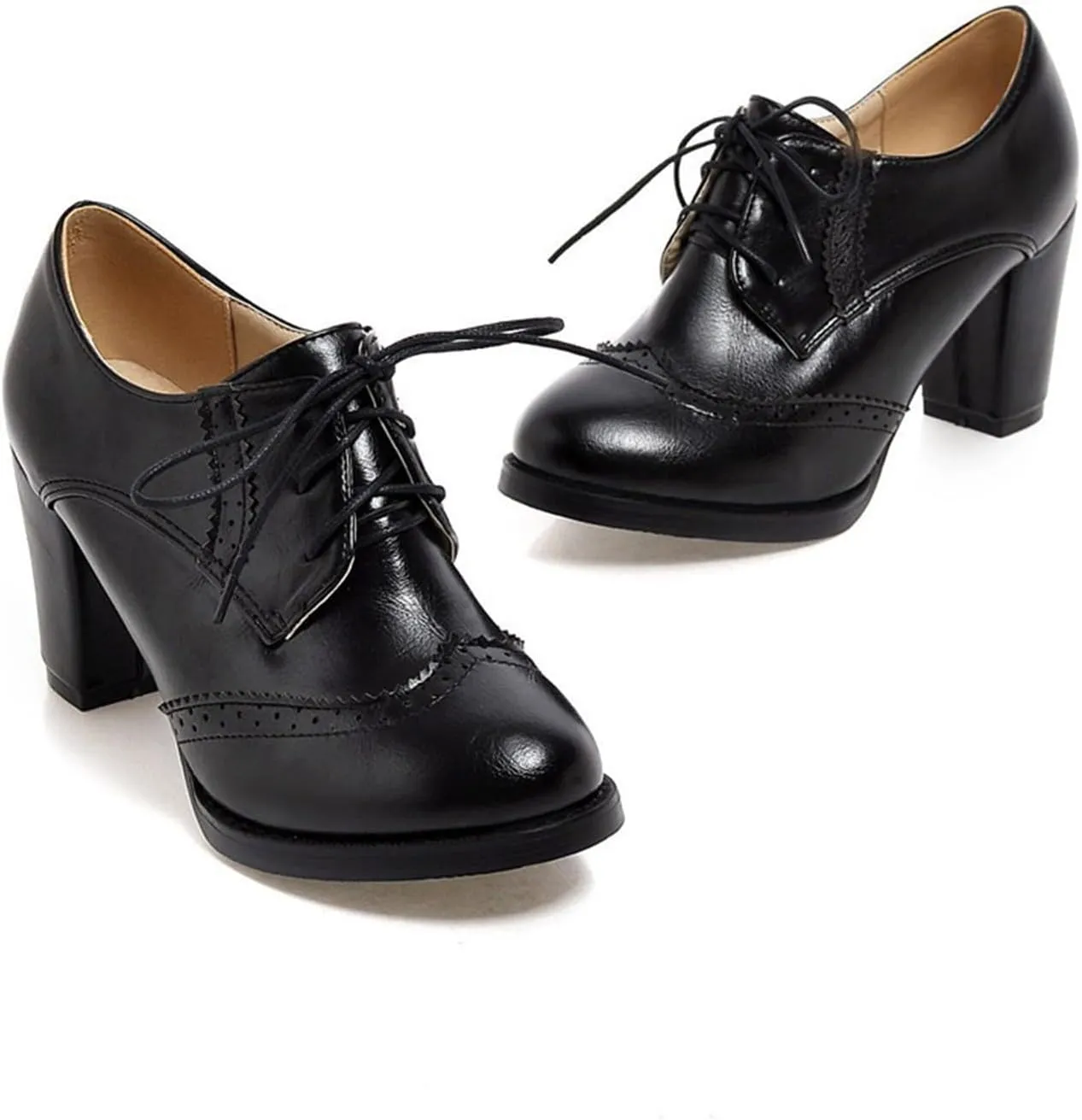 Women's Chunky Heel Wedges Retro Solid Color Casual Shoes for Spring Summer Comfortable Fixed Design Sandals