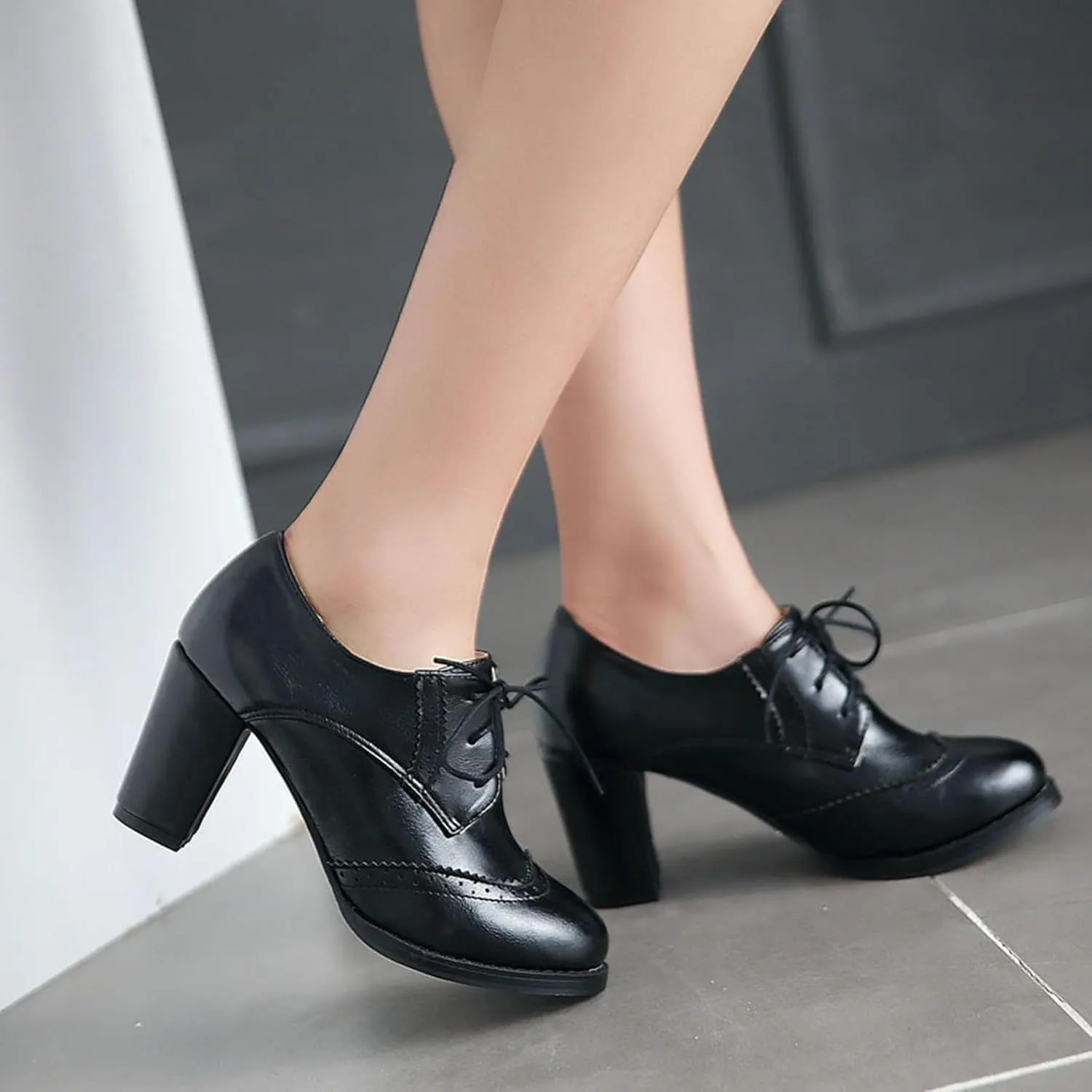 Women's Chunky Heel Wedges Retro Solid Color Casual Shoes for Spring Summer Comfortable Fixed Design Sandals