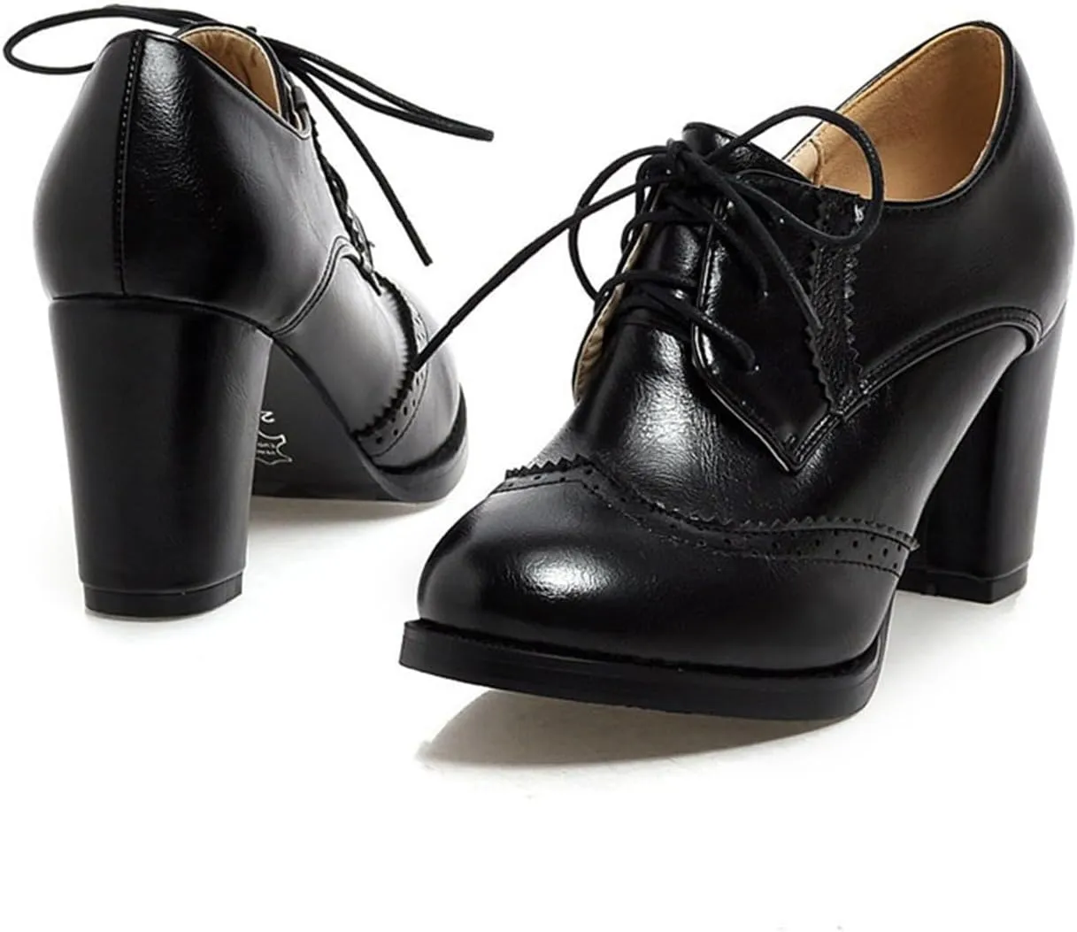 Women's Chunky Heel Wedges Retro Solid Color Casual Shoes for Spring Summer Comfortable Fixed Design Sandals