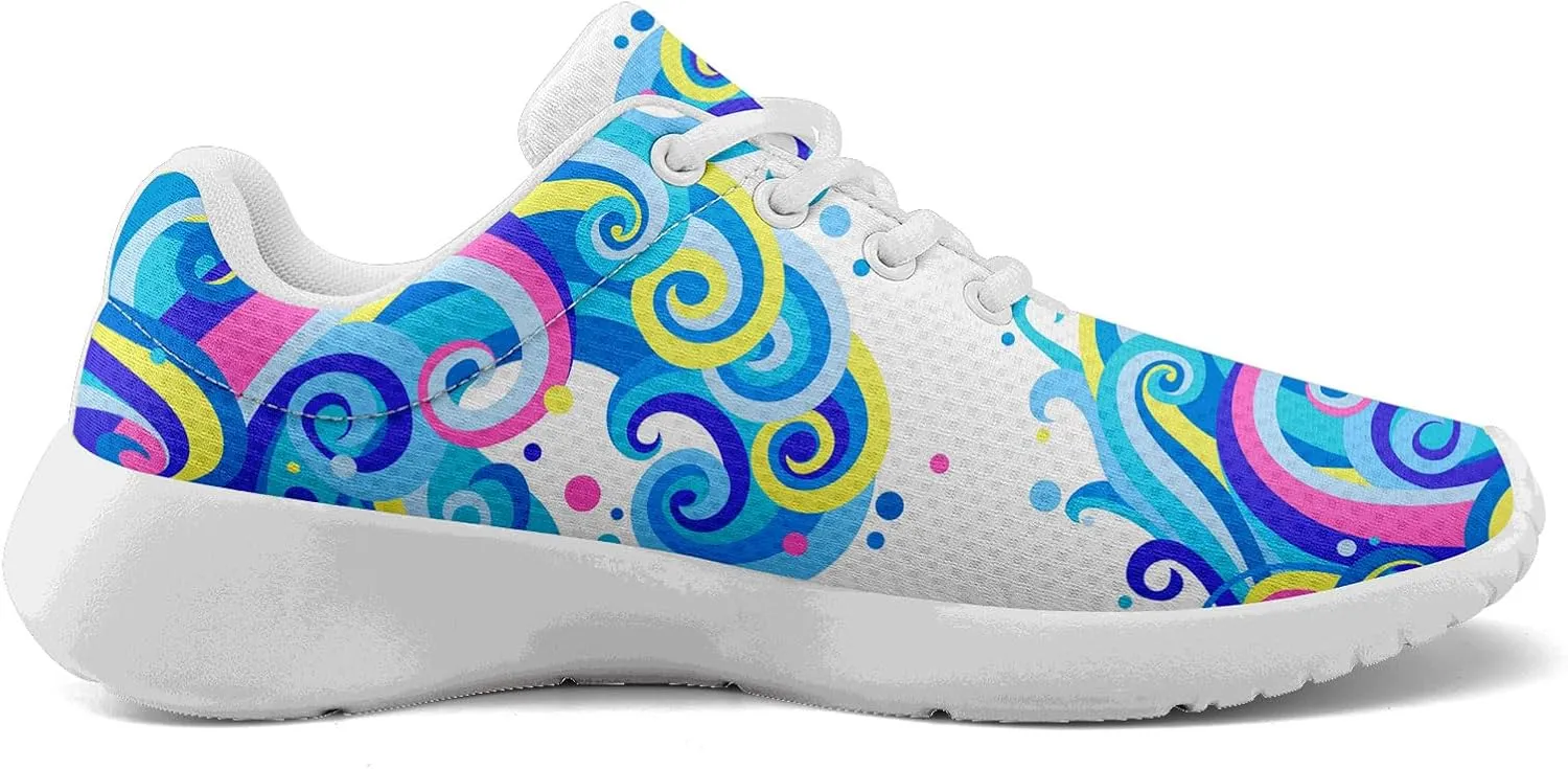 Women's Lightweight Mesh Walking Shoes – Colorful Fashion Sneakers with EVA Sole, Breathable Casual Athletic Design