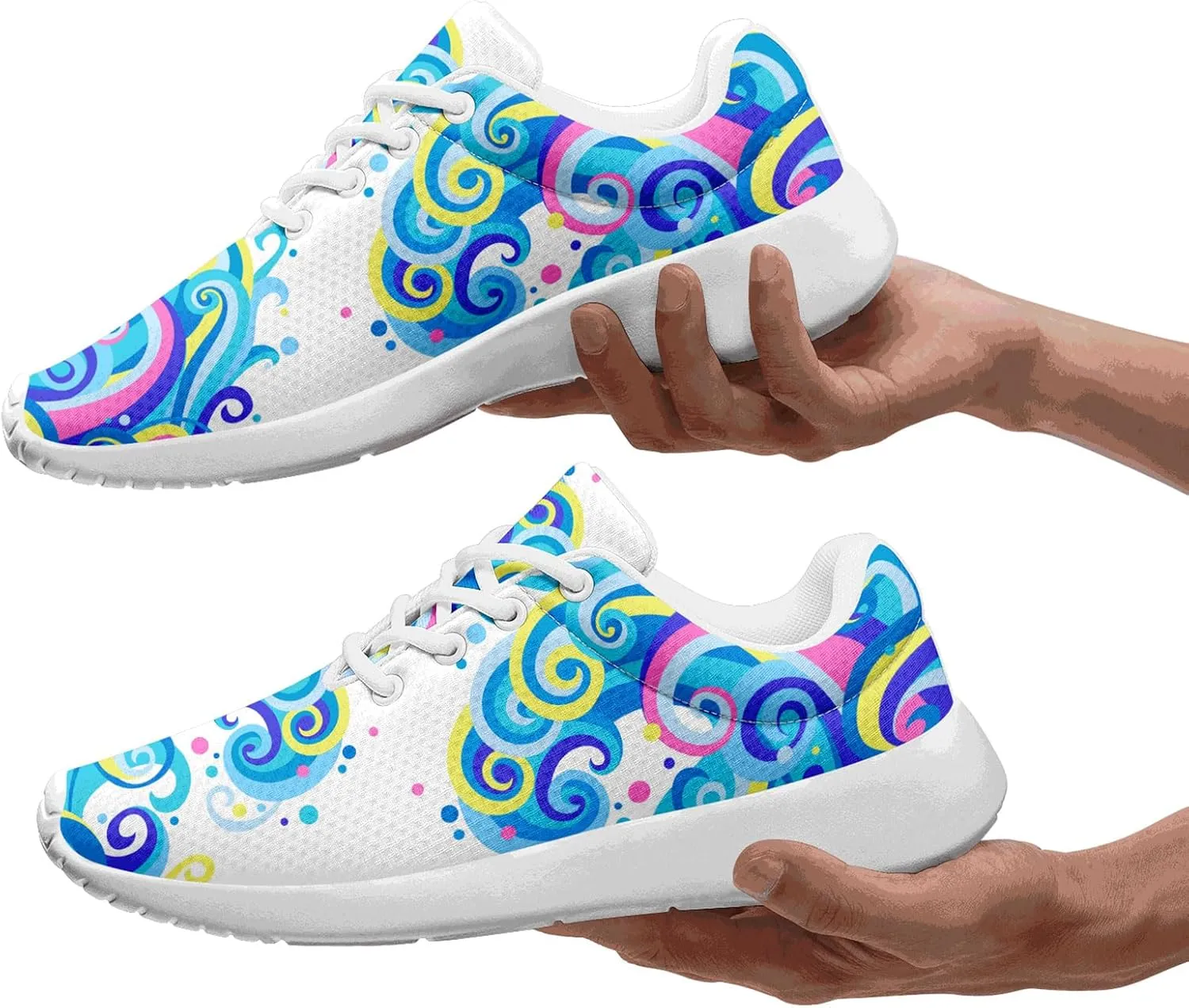 Women's Lightweight Mesh Walking Shoes – Colorful Fashion Sneakers with EVA Sole, Breathable Casual Athletic Design