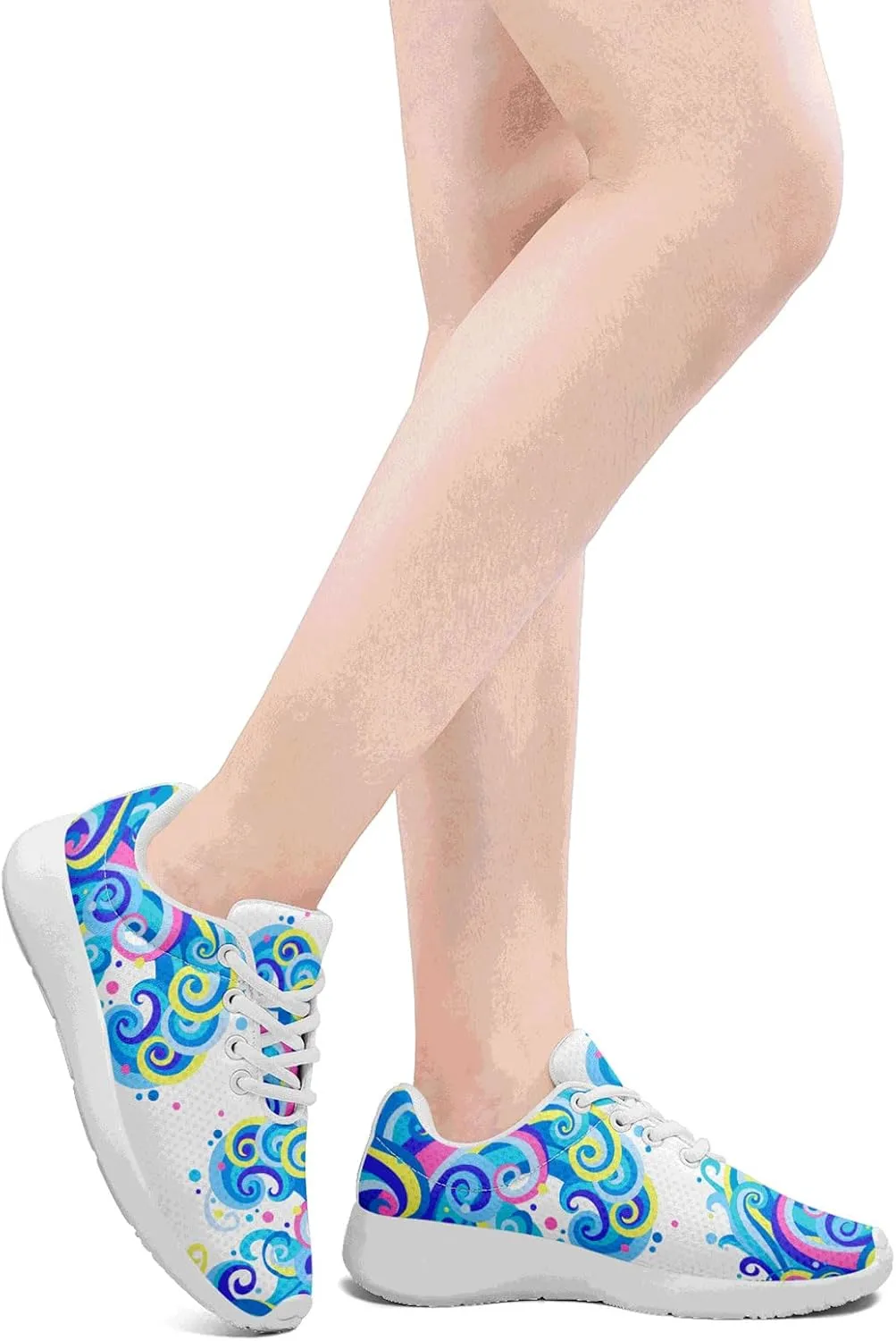 Women's Lightweight Mesh Walking Shoes – Colorful Fashion Sneakers with EVA Sole, Breathable Casual Athletic Design