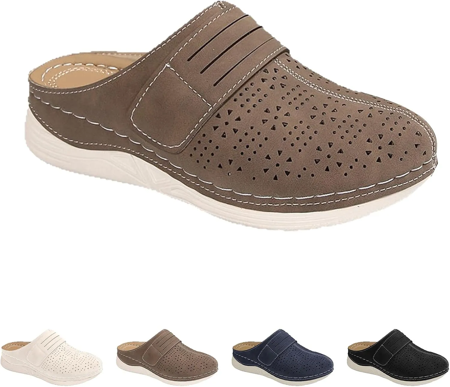 Women's Mules & Clogs Closed Toe Sandals Comfortable Sandals Casual Clogs Non Slip Mules Summer Outdoor Mule with Arch Support