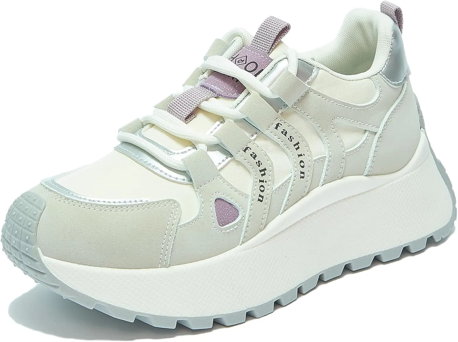 Women's Retro Platform Athletic Shoes Non-Slip Gym & Walking Shoes Lace-Up Breathable Chunky Sneakers