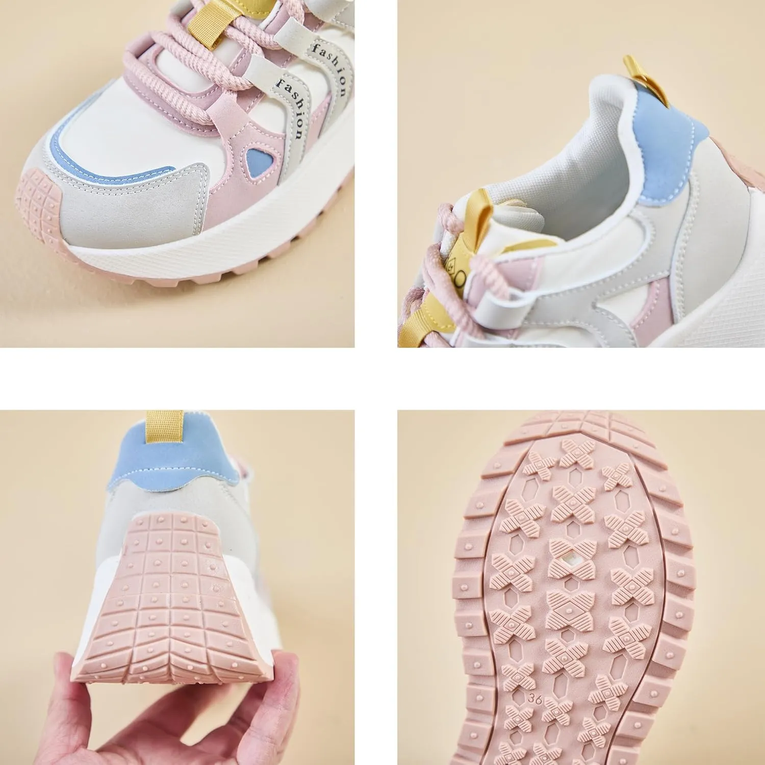 Women's Retro Platform Athletic Shoes Non-Slip Gym & Walking Shoes Lace-Up Breathable Chunky Sneakers
