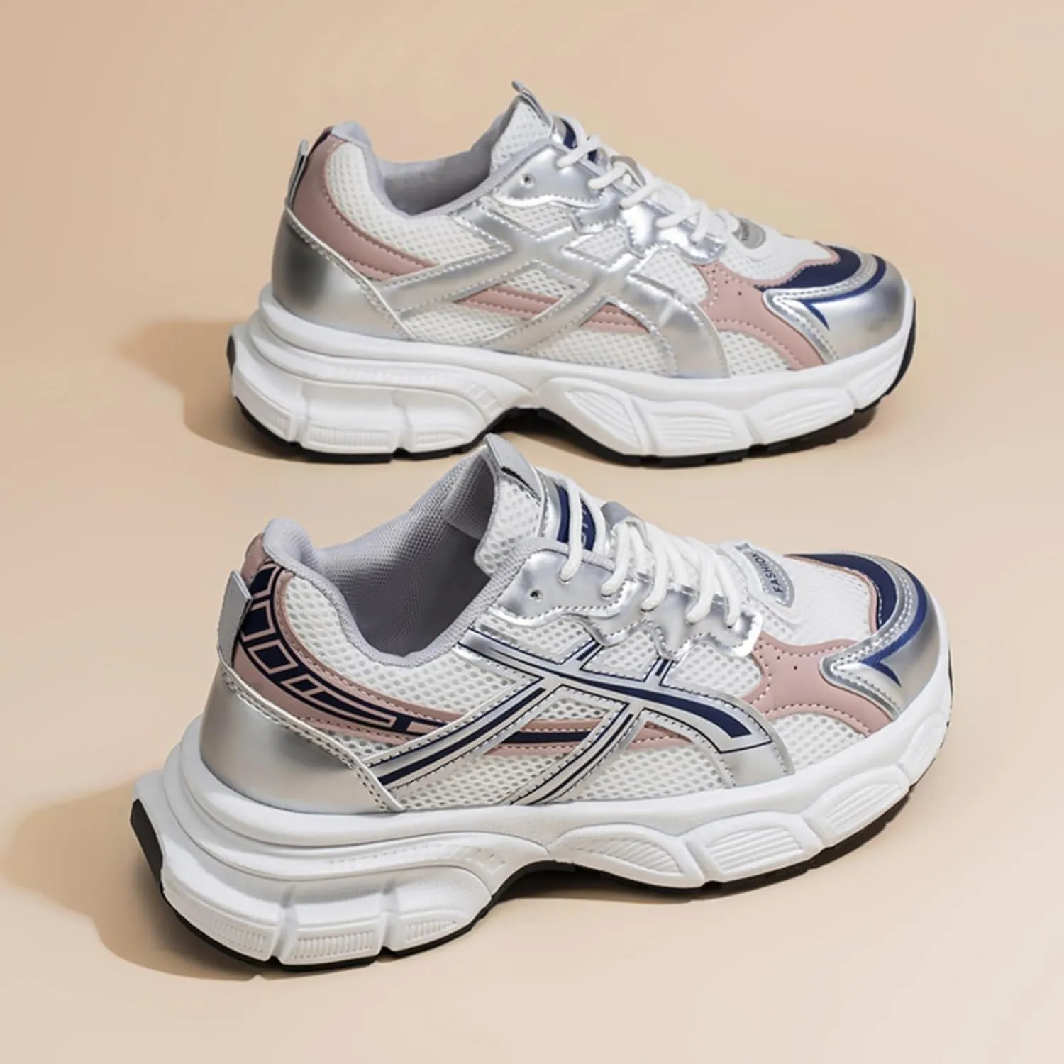 Women's Running Shoe Platform Chunky Walking Sneakers Breathable Mesh Comfy Lightweight Fashion Casual Athletic Dad Shoes