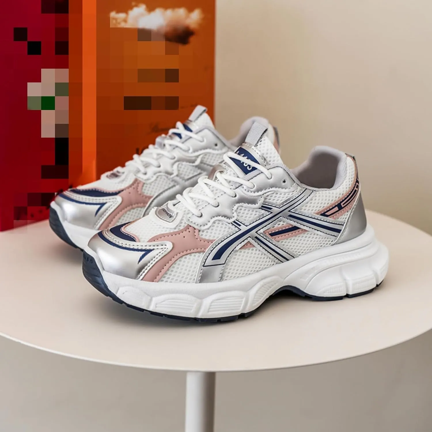 Women's Running Shoe Platform Chunky Walking Sneakers Breathable Mesh Comfy Lightweight Fashion Casual Athletic Dad Shoes