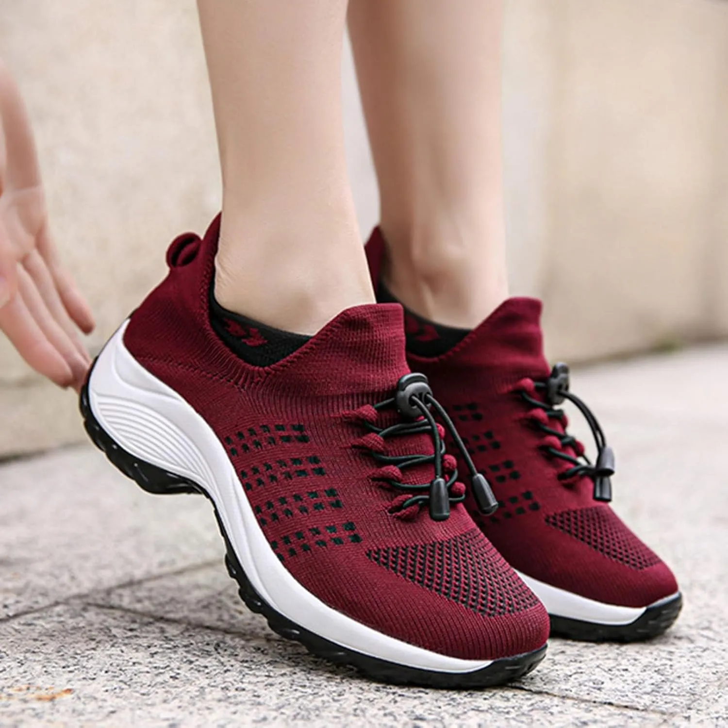 Womens Running Shoes Lightweight Tennis Shoes Slip On Walking Sneakers Non Slip Athletic Shoes Comfortable Walking Shoes