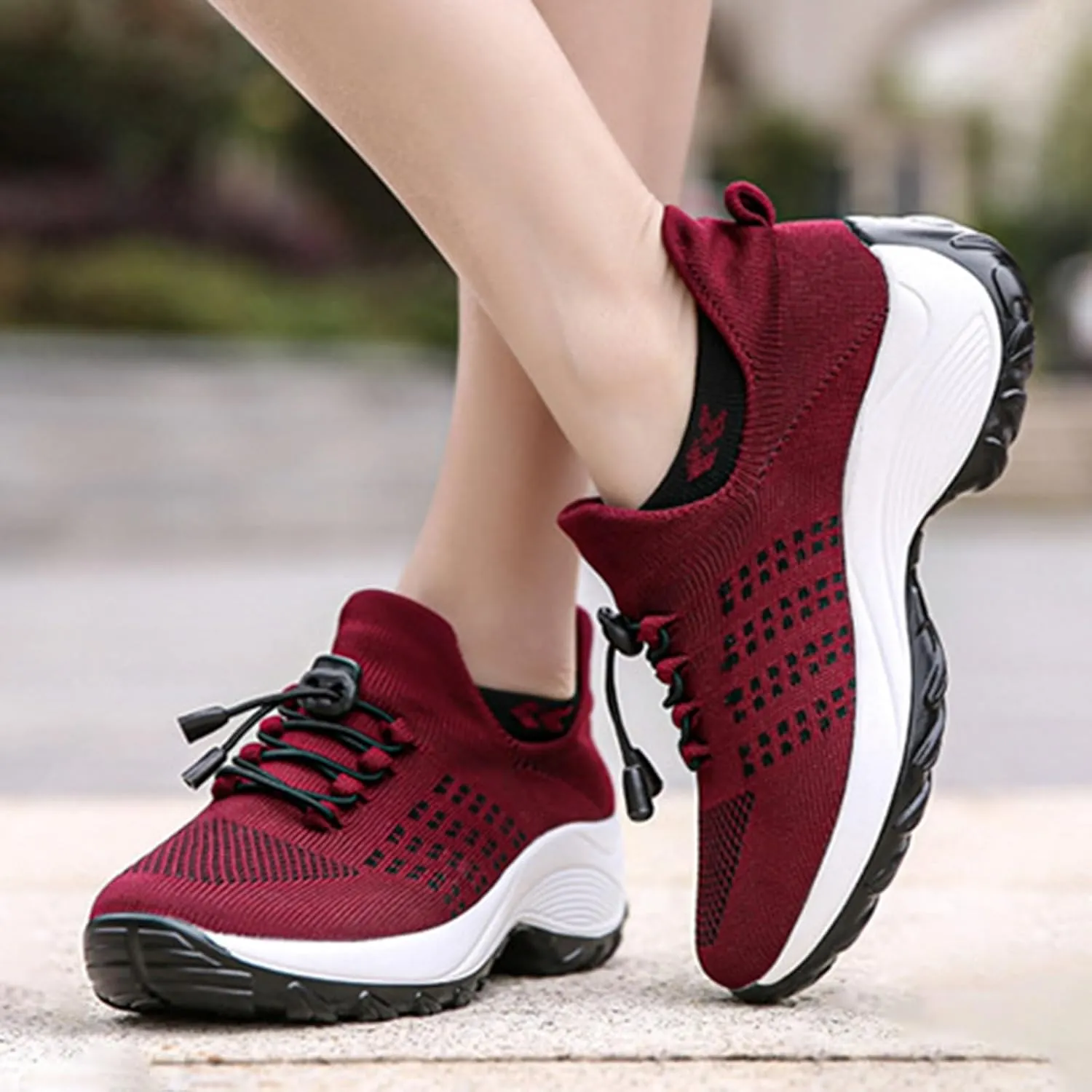 Womens Running Shoes Lightweight Tennis Shoes Slip On Walking Sneakers Non Slip Athletic Shoes Comfortable Walking Shoes