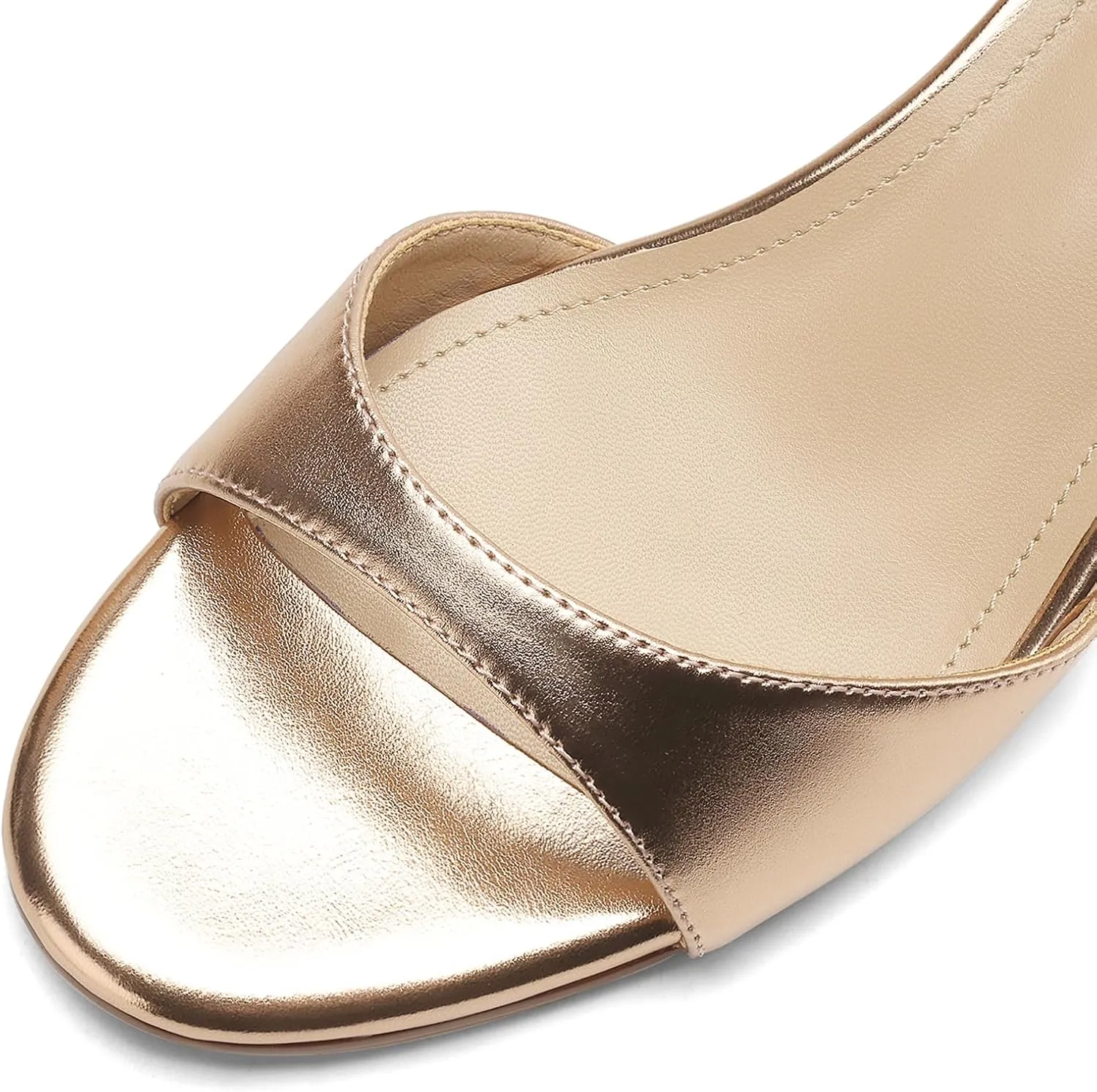 Women's Sandals Kitten Heels Low Strappy Heels Open Toe Ankle Strap Sandals for Women Party Wedding Dress Shoes