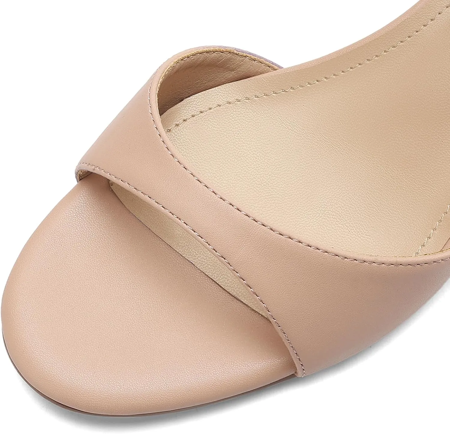 Women's Sandals Kitten Heels Low Strappy Heels Open Toe Ankle Strap Sandals for Women Party Wedding Dress Shoes