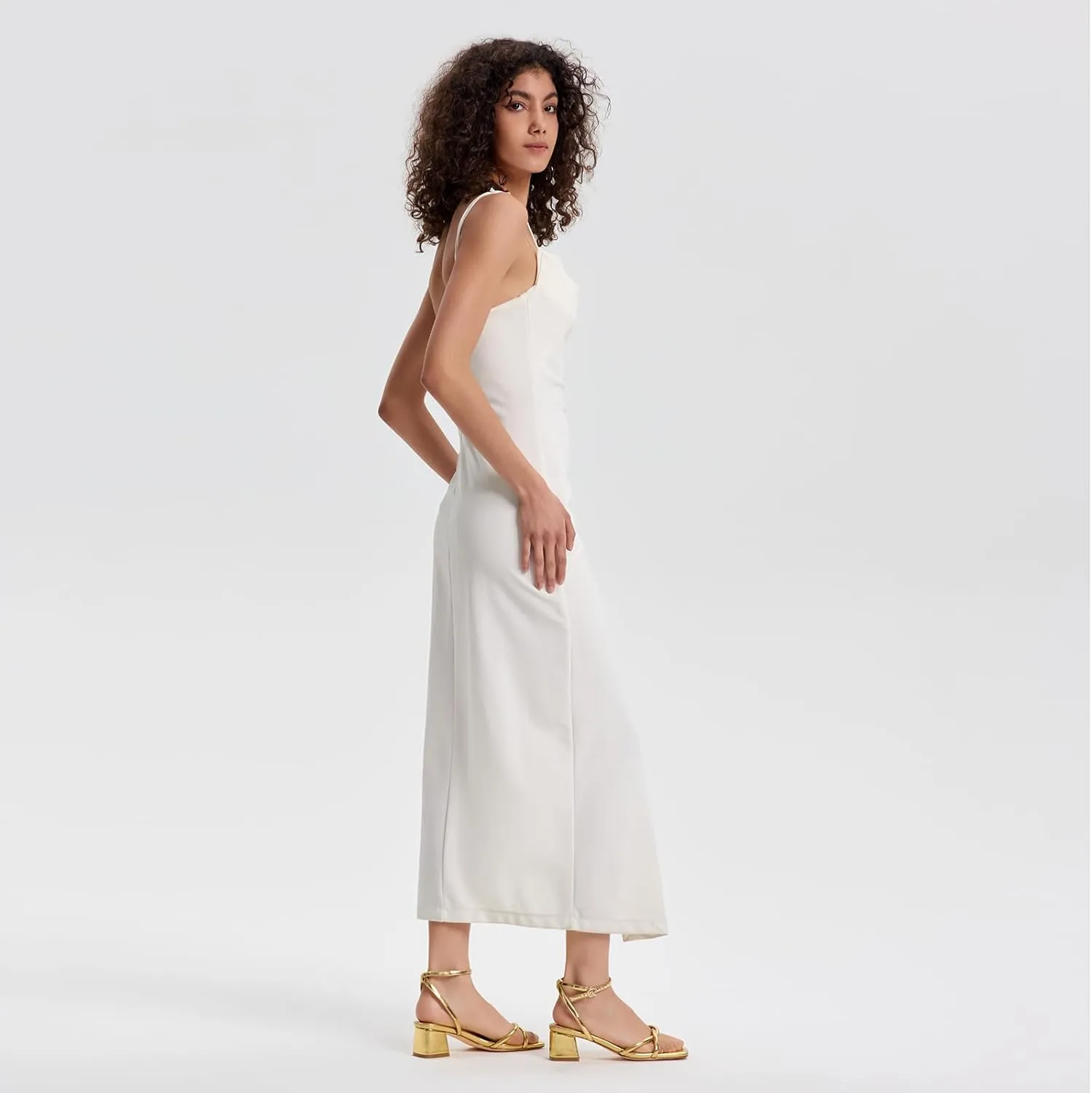 Women's Sandals Strappy Heels for Women Dressy Open Square Toe Comfort Chunky Block Heel Dress Shoes for Prom Party Wedding