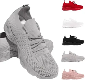 Women's Sneakers - Comfortable Gym Workout & Running Shoes for Women, White, One Size
