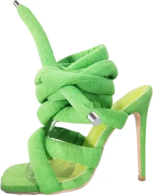 Women's Square Toe Stiletto Sandals with Cross Strap Wraparound Ankle Design High Heel Fashion Shoes 4.3-inch