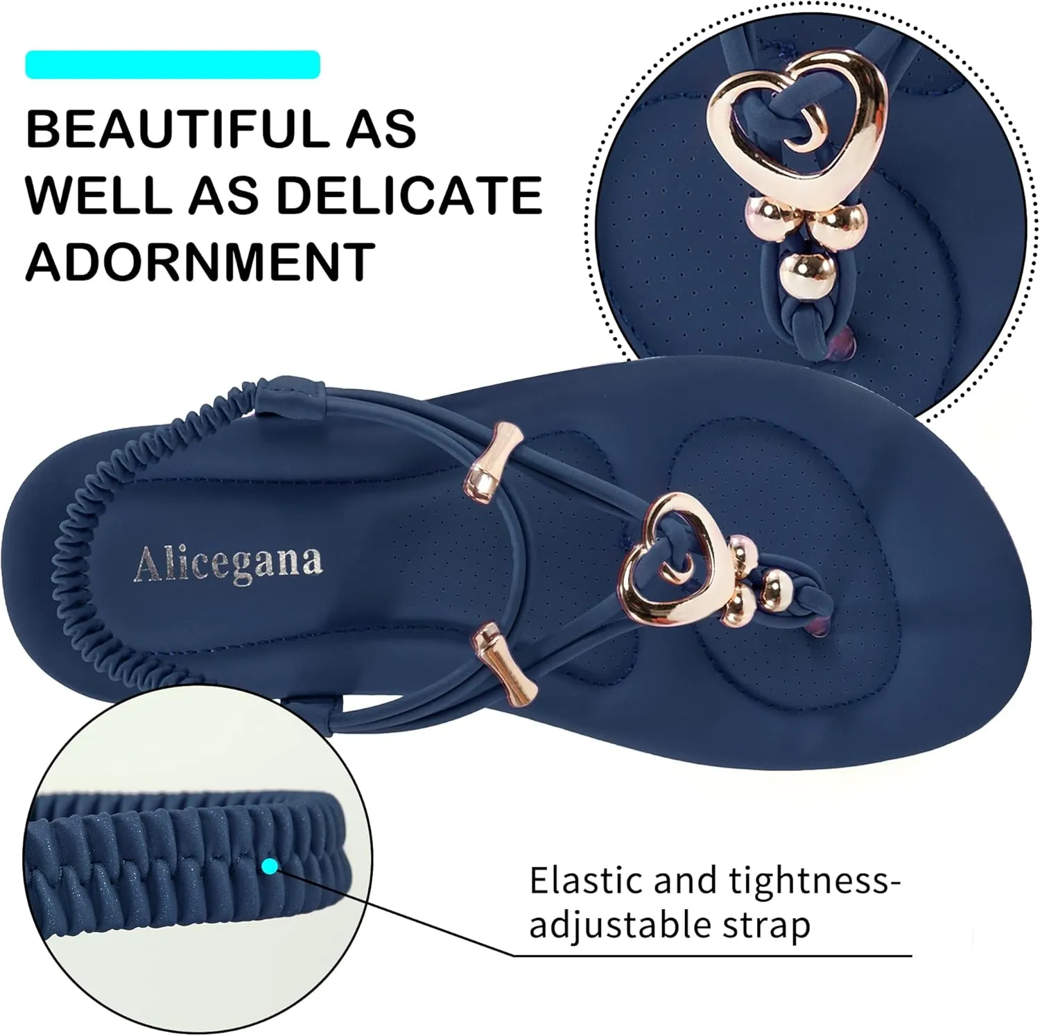 Women's Summer Sandals Beach Bohemian Beaded Ankle Walking Strap Casual Flip Flops Ladies Sexy Flats Comfortable Shoes