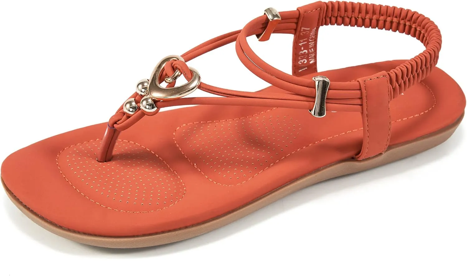 Women's Summer Sandals Beach Bohemian Beaded Ankle Walking Strap Casual Flip Flops Ladies Sexy Flats Comfortable Shoes
