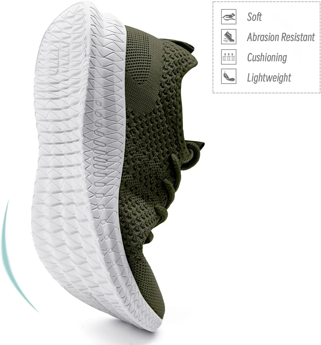 Womens Walking Running Shoes Sneakers Slip On Sport Tennis Athletic Gym Shoes Casual Lightweight Breathable Non Slip Workout Fashion Workout Trainers Shoe