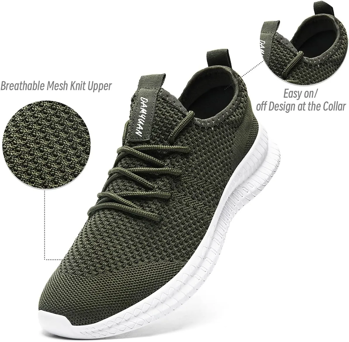 Womens Walking Running Shoes Sneakers Slip On Sport Tennis Athletic Gym Shoes Casual Lightweight Breathable Non Slip Workout Fashion Workout Trainers Shoe