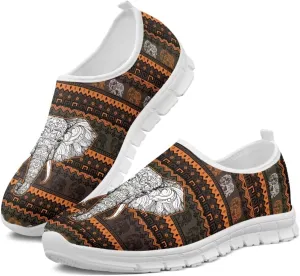 Womens Walking Shoes Tribal Animals Print Men Breathe Mesh Running Shoes Sock Sneakers Slip On Fashion Non Slip Tennis Sneakers