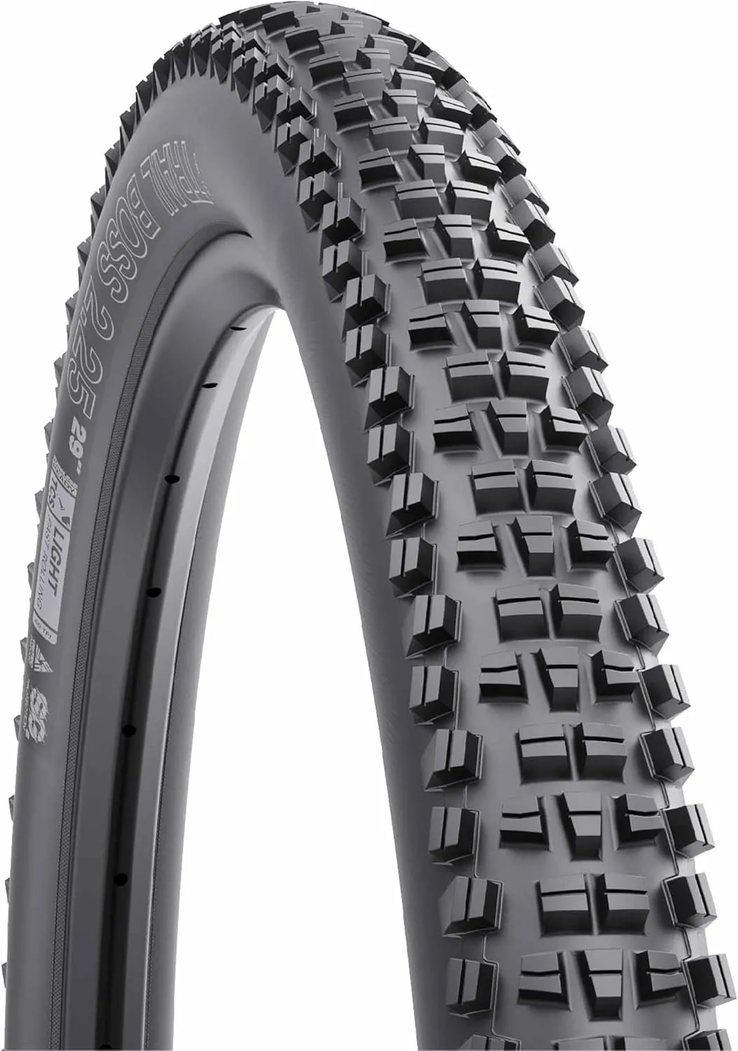 WTB Trail Boss Mountain Bike Tire, Tubeless Ready Folding Bead, Tough Fast Rolling, Dual DNA, Available with Black or Tan Sidewalls and SG1 or SG2 Puncture Protection, Ideal for Trail Riding